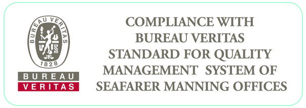 Bureau Veritas certification for quality management system of seafarer manning offices – Aries Navigation LTD
